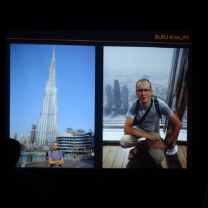 Piotr Kowalczyk na Burj Khalifa