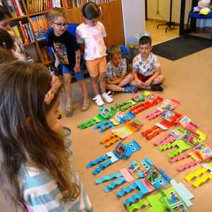 Wykonane przez przedszkolaków "Biblioteczne Trole"