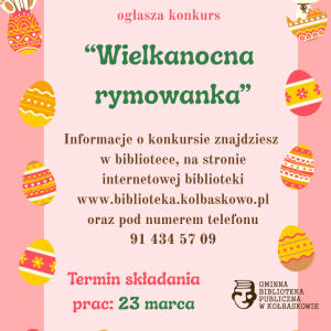 Konkurs "Wielkanocna rymowanka" - 23 marca 2026 r.